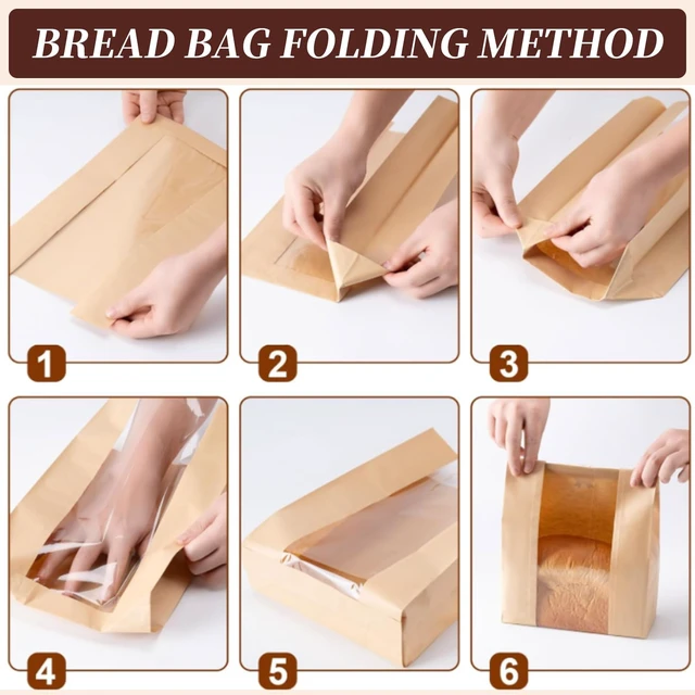 Alt view image 6 of 7 - 30pcs Bread Bags with Front Window for Homemade Sourdough Bread
