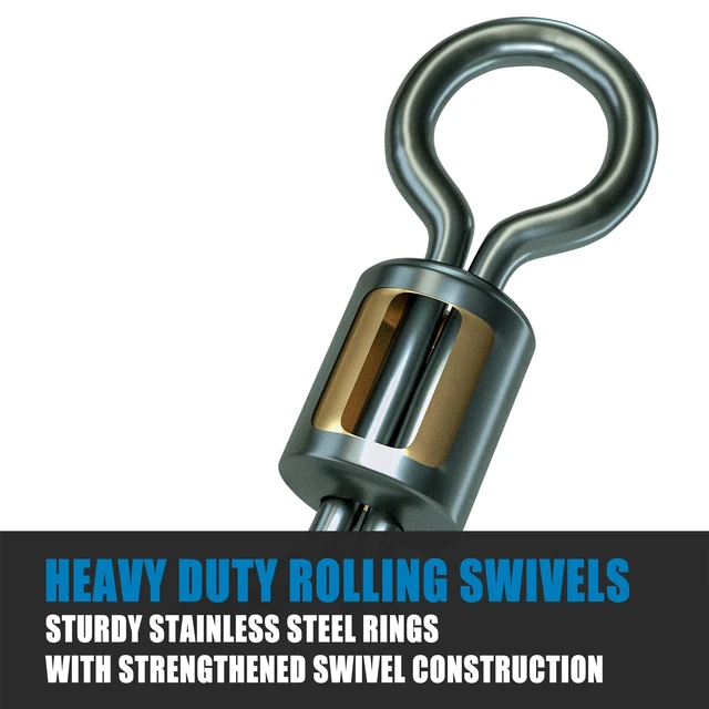 Alt view image 3 of 6 - Dr.Fish Barrel Swivels #12-#12/0 Stainless Fishing Tackle for Saltwater Freshwater Leader Line Lure Connector