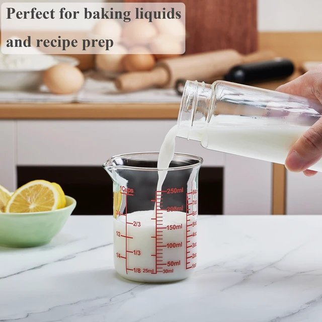 Alt view image 6 of 6 - Ackers Borosilicate Glass Measuring Cup with Spout, 250ml/8oz/1 Cup