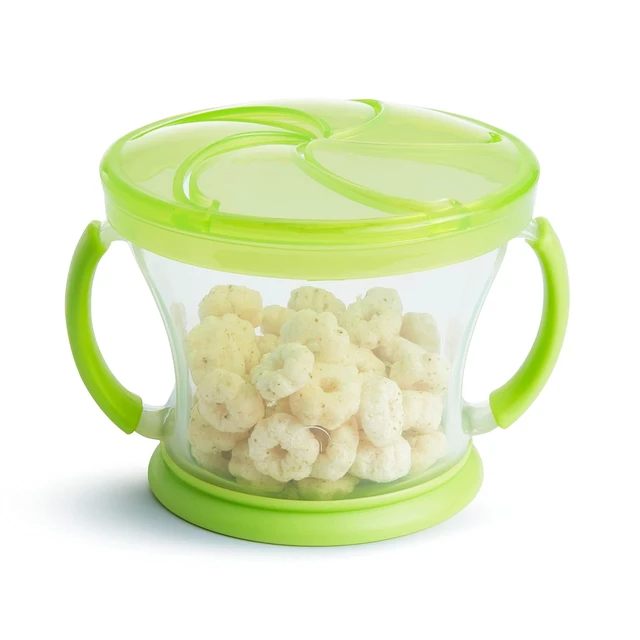 Alt view image 5 of 5 - Munchkin Snack Catcher Toddler Snack Cups, No Spill, 2-Pack, Blue/Green