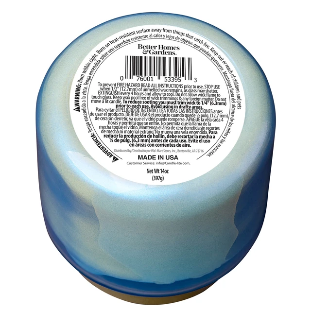 Alt view image 2 of 6 - Better Homes & Gardens 2-Wick Salted Coconut & Pumpkin Candle, 14oz Iridescent Glass Jar
