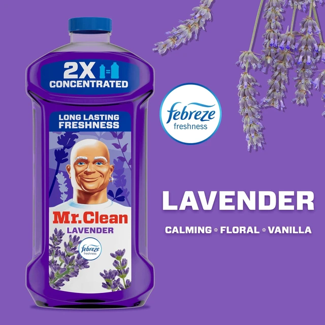 Alt view image 5 of 5 - Mr. Clean 2X Concentrated All Purpose Floor Cleaner Lavender 41Fl Oz