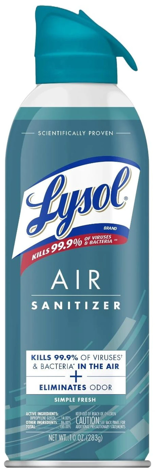 Main image of Lysol Air Sanitizer Spray, 10 oz, Bacterial Odor Eliminating, Simple Fresh