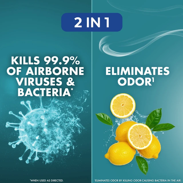 Alt view image 5 of 5 - Lysol Air Sanitizer Spray, 10 oz, Bacterial Odor Eliminating, Simple Fresh