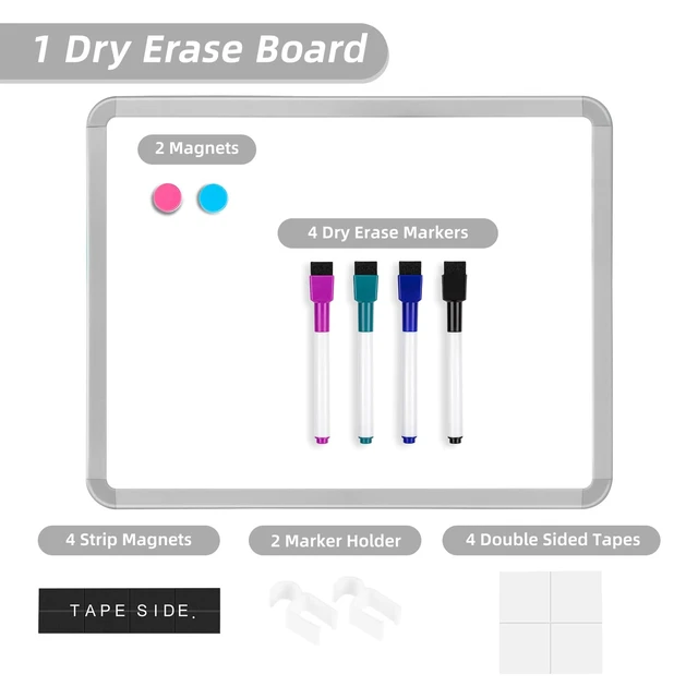 Alt view image 2 of 6 - VUSIGN Magnetic Dry Erase Board, 14 x 11 Inches, Gray