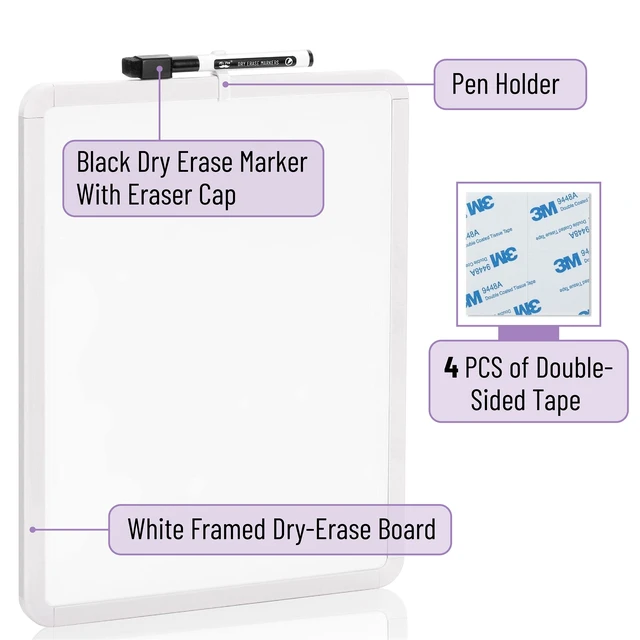 Alt view image 2 of 6 - Mr. Pen Dry Erase Board, 14" x 11", White Frame