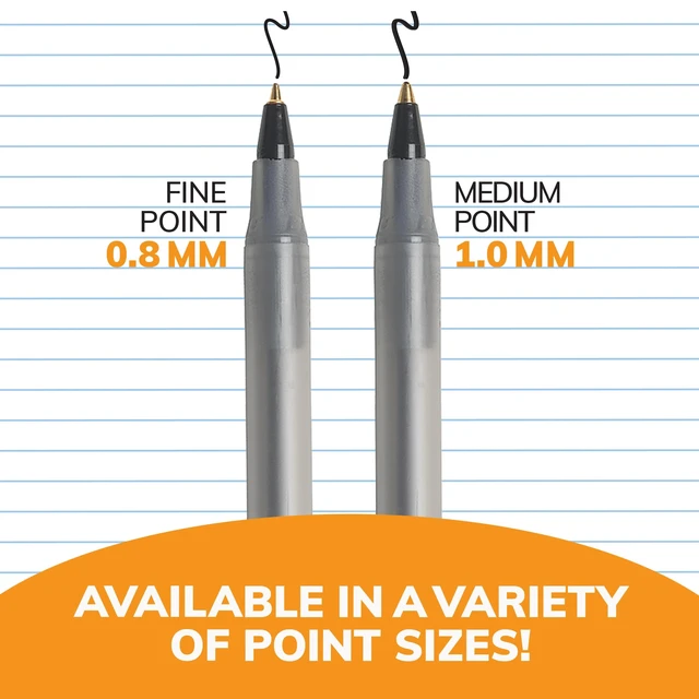 Alt view image 2 of 5 - BIC Round Stic Ball Pen Fine Point 0.8mm Black 12 Pens (GSF11-Blk)