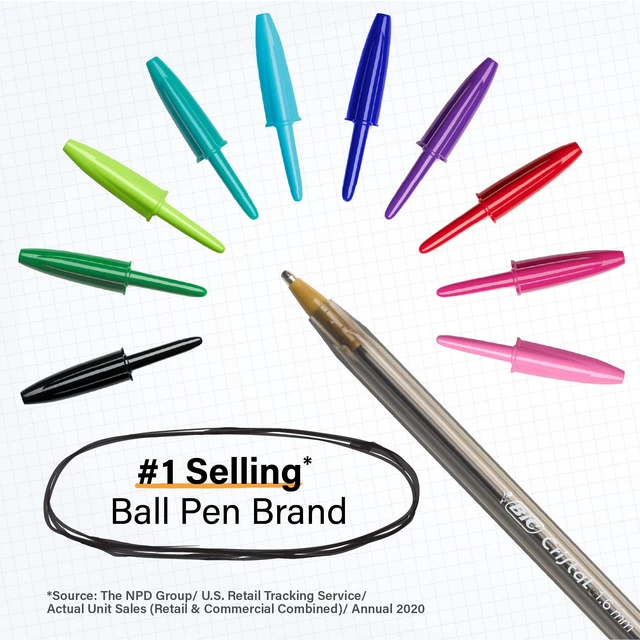 Alt view image 3 of 6 - BIC Cristal Xtra Bold Ballpoint Pens, Bold Point, 1.6mm, 24-Count Pack