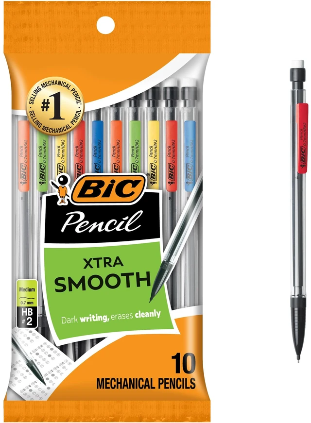 Main image of BIC Xtra-Smooth 0.7mm Medium Point Mechanical Pencils, 10-Count Pack