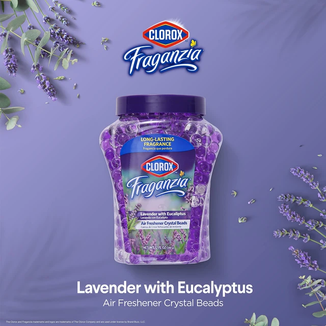 Alt view image 3 of 7 - Clorox Fraganzia Crystal Beads Air Freshener, Lavender Eucalyptus, 12Fl Oz
