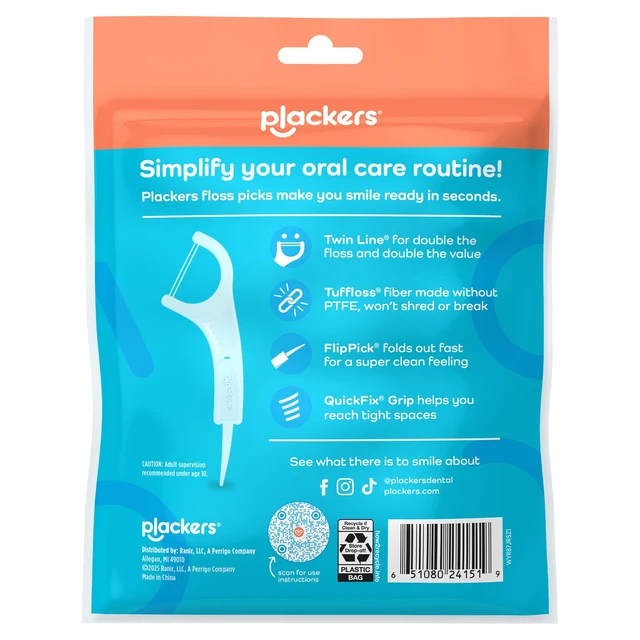 Alt view image 3 of 6 - Plackers Twin Line Floss Picks, Intense Mint, 300 Count