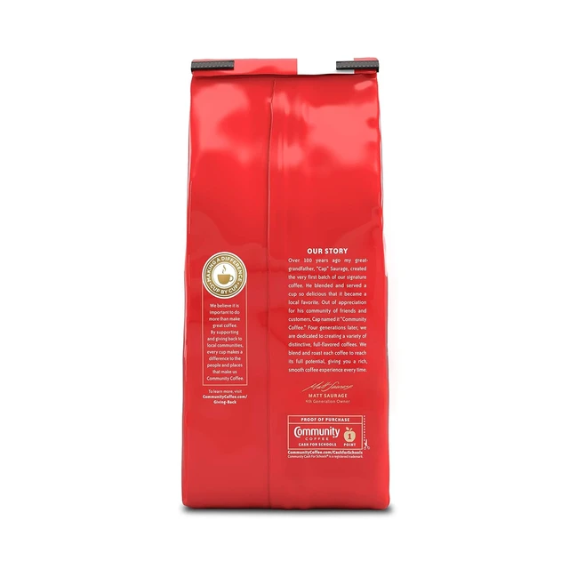Alt view image 3 of 6 - Community Coffee Premium Ground Coffee, Signature Blend, Dark Roast, 12 Ounce (Pack of 1)