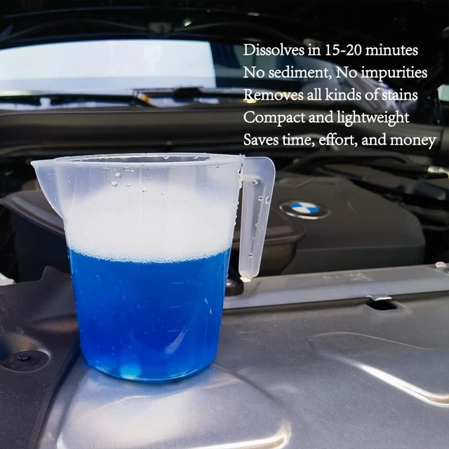 Alt view image 3 of 6 - DOKIKO 50 Pcs Windshield Washer Fluid Concentrate Tablets, 1 Pack Makes 52.5 Gallons, 1 Piece Makes 1.05 Gallons (Winter Use with De-Icer or Methanol)