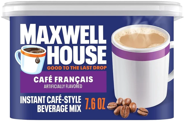 Main image of Maxwell House Cafe Francais Instant Cafe-Style Beverage Mix, 7.6 oz
