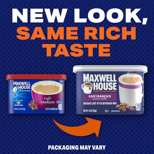 Alt view image 6 of 7 - Maxwell House Cafe Francais Instant Cafe-Style Beverage Mix, 7.6 oz