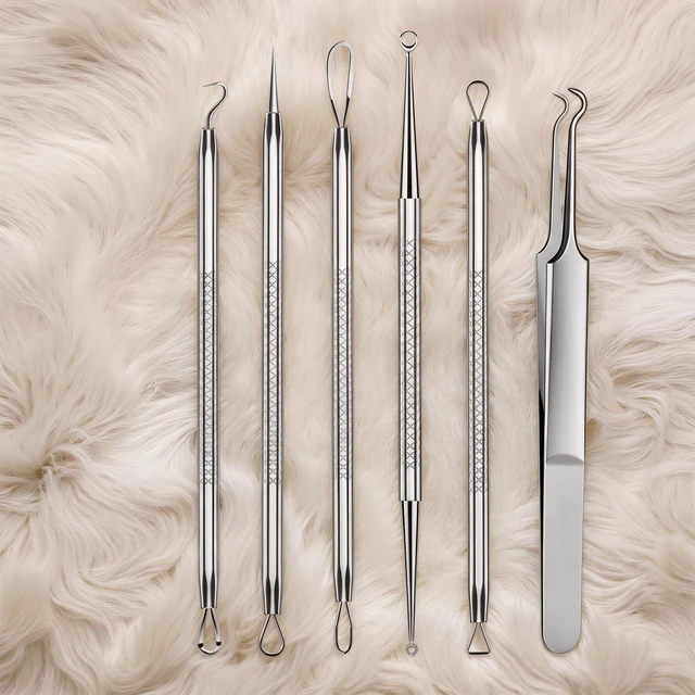 Alt view image 2 of 6 - Cbiumpro 6 Pack Blackhead Remover Tools, Pimple Popper Tool Kit