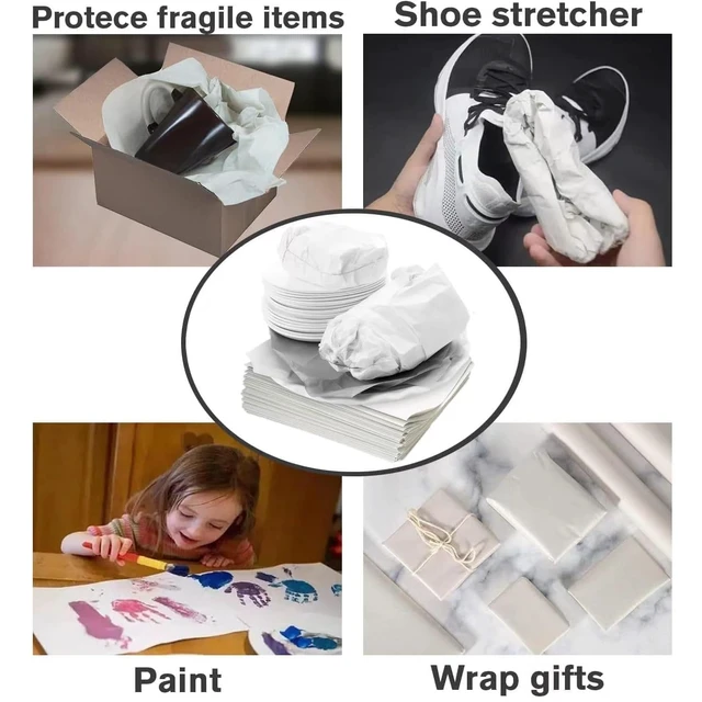 Alt view image 4 of 5 - 12x12 Inch Packing Paper 100 Sheets for Protecting Fragile China and Glasses, Small Wrapping Paper for Shipping and Moving Box Filler