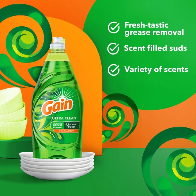 Alt view image 6 of 6 - Gain Ultra Dishwashing Liquid, Original, 2 Pack, 38 fl oz