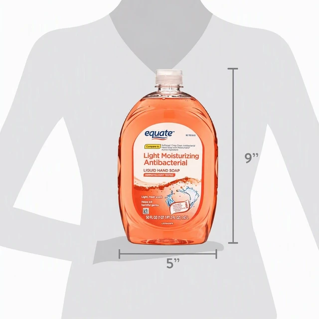 Alt view image 4 of 7 - Equate Light Moisturizing Antibacterial Liquid Hand Soap, 50 Fl Oz (Pack of 2)
