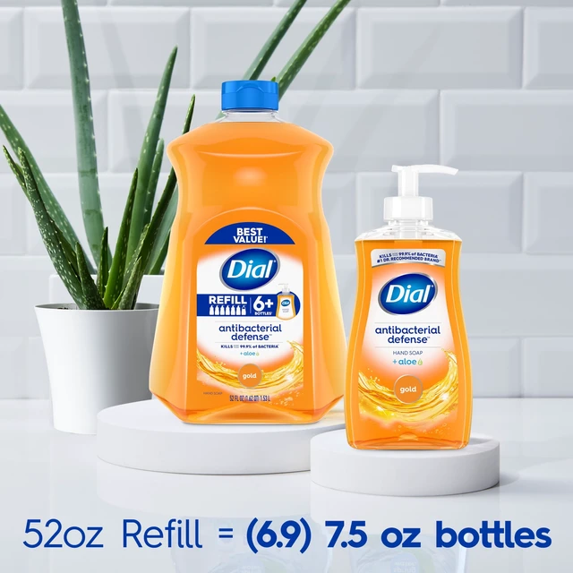 Alt view image 2 of 6 - Dial Antibacterial Defense Gold Liquid Hand Soap Refill, 52 fl oz