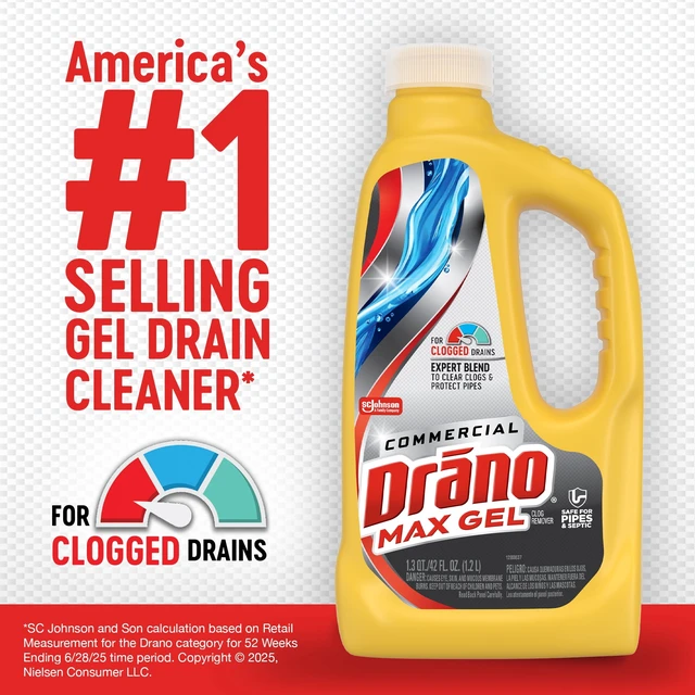 Alt view image 5 of 5 - Drano Max Gel Commercial Line Drain Clog Remover, 42 fl oz