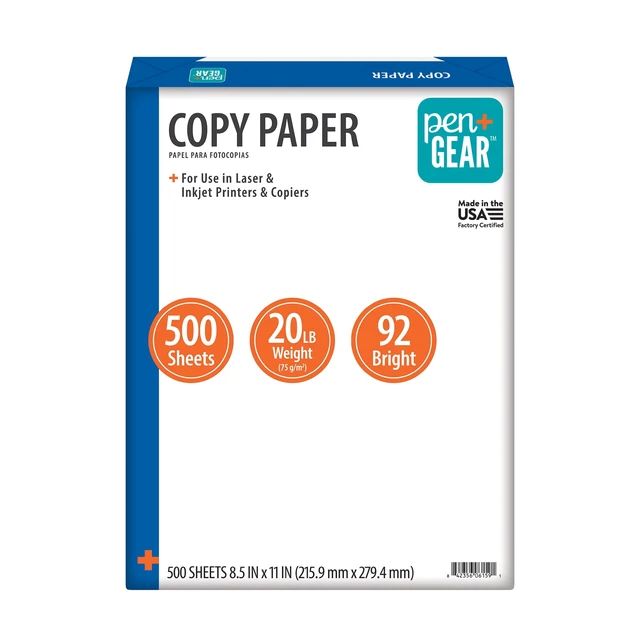 Alt view image 4 of 5 - Pen + Gear Copy Paper 8.5" x 11" 92 Bright White 20lb 1Ream (500Sheets)