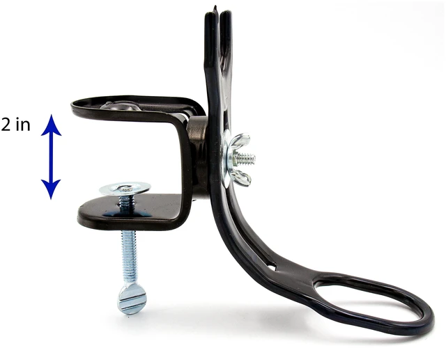 Alt view image 2 of 6 - Ozark Trail Adjustable Clamp-On Fishing Rod Holder (2-Pack), Rubber-Coated Clamp for Flat Mounting Surfaces