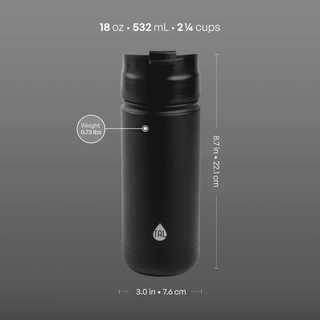 Alt view image 2 of 5 - TAL 18oz Stainless Steel Ranger Coffee Travel Mug, Black