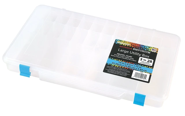 Alt view image 2 of 5 - The Beadery 3-28 Comp Large Utility Box Clear Plastic 2186