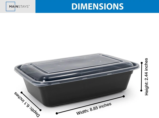 Alt view image 4 of 6 - Mainstays 10-Piece Single-Compartment Meal Prep Set with 5 Containers and 5 Lids, BPA-Free, Leak-Resistant