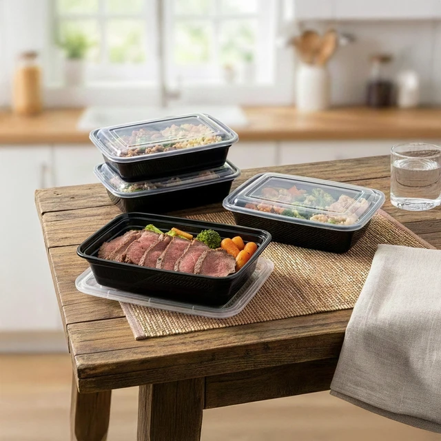 Alt view image 2 of 6 - Mainstays 10-Piece Single-Compartment Meal Prep Set with 5 Containers and 5 Lids, BPA-Free, Leak-Resistant