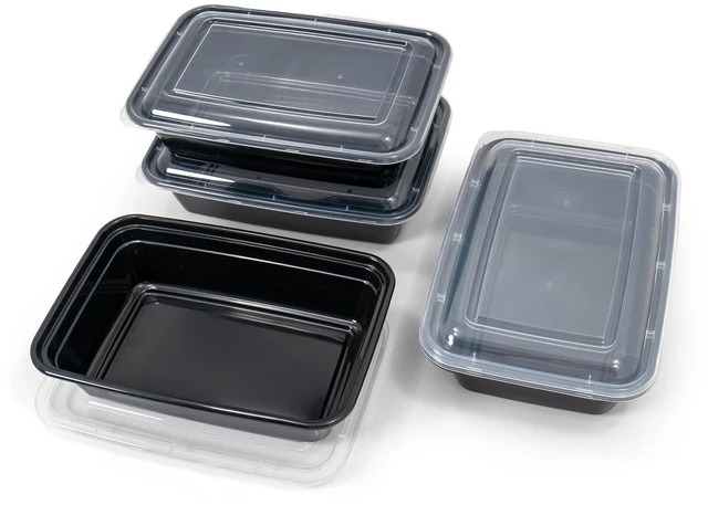 Alt view image 3 of 6 - Mainstays 10-Piece Single-Compartment Meal Prep Set with 5 Containers and 5 Lids, BPA-Free, Leak-Resistant