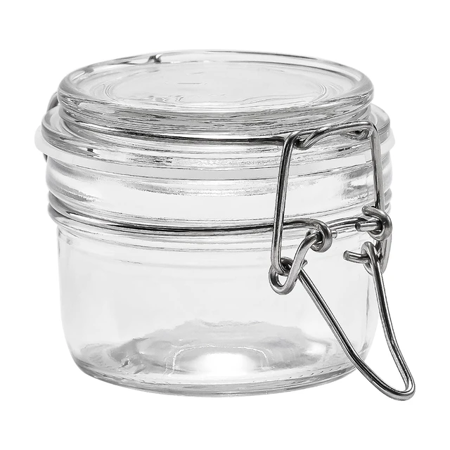 Alt view image 5 of 6 - (2 pack) Mainstays Glass Airtight Food Storage Jar with Lid, Clear, 5 oz