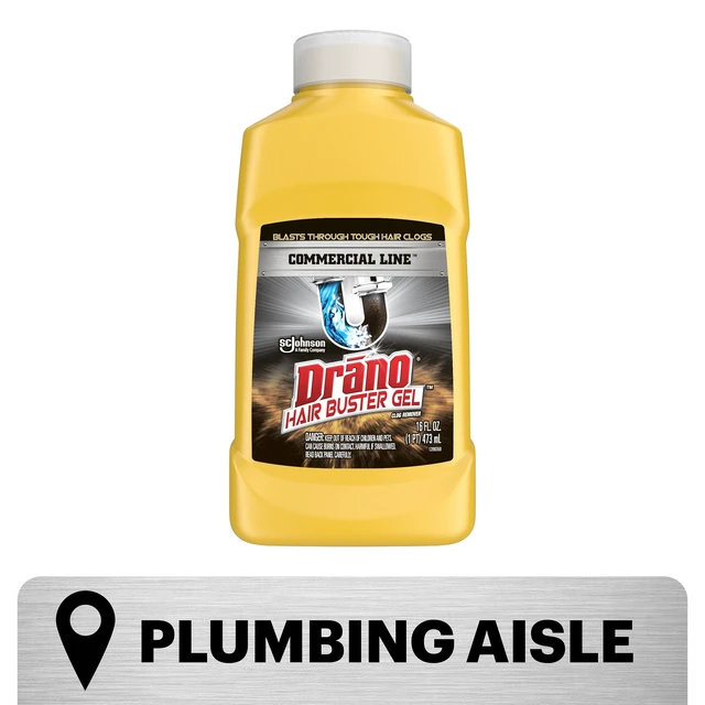 Alt view image 4 of 5 - Drano Hair Buster Gel Drain Clog Remover, Commercial Line, 16 fl oz