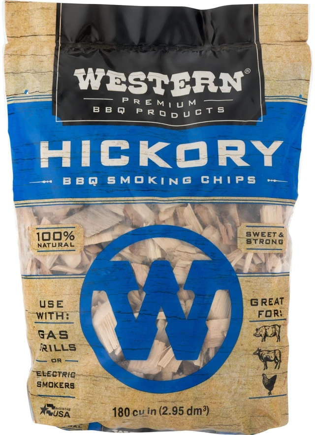 Main image of Western Premium BBQ Products Hickory BBQ Smoking Chips, 180 Cu in