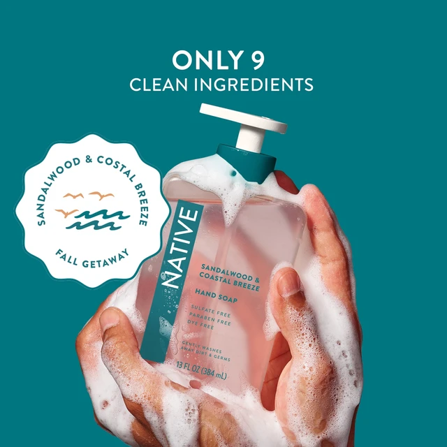 Alt view image 3 of 6 - Native Liquid Hand Soap, Sandalwood & Coastal Breeze Scent, 13 fl oz