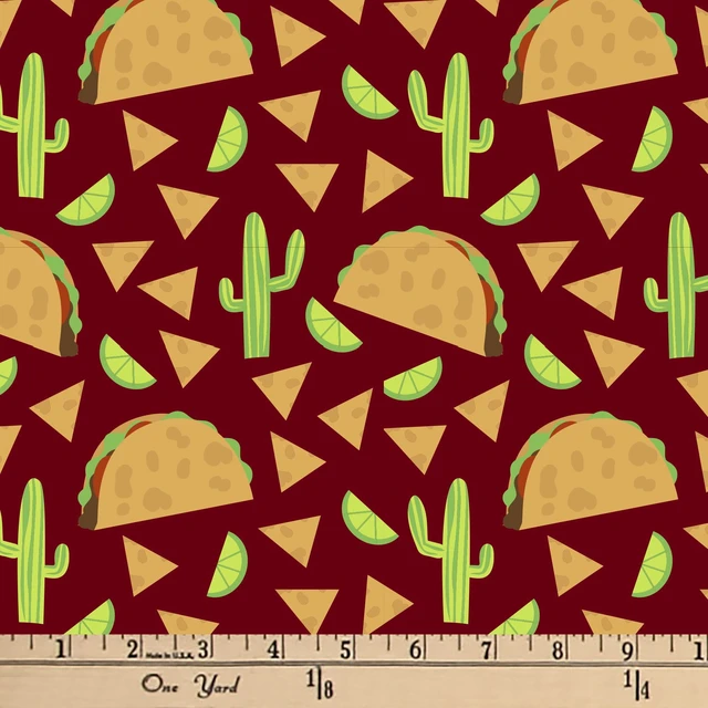 Alt view image 4 of 7 - David Textiles, Inc. 36" x 44" 100% Cotton Taco Toss Precut Sewing & Craft Fabric, Brown
