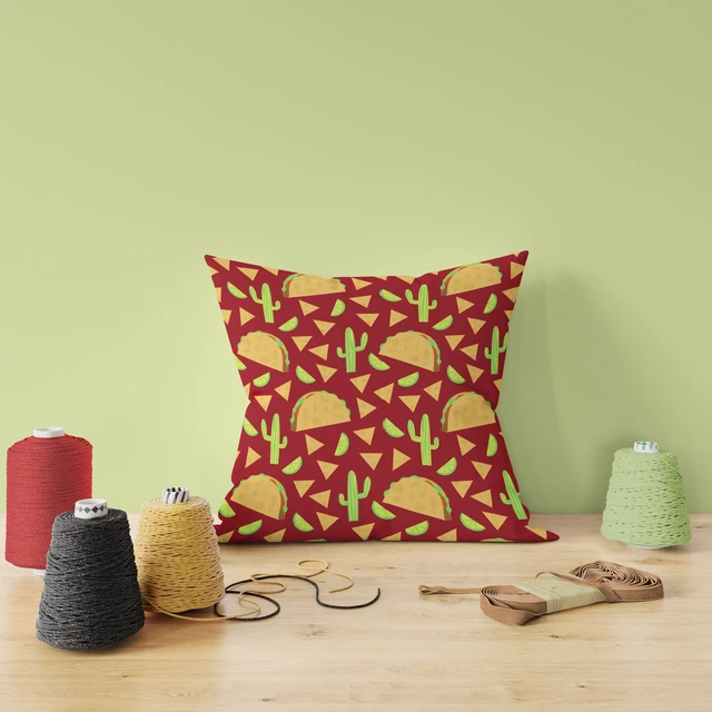 Alt view image 6 of 7 - David Textiles, Inc. 36" x 44" 100% Cotton Taco Toss Precut Sewing & Craft Fabric, Brown