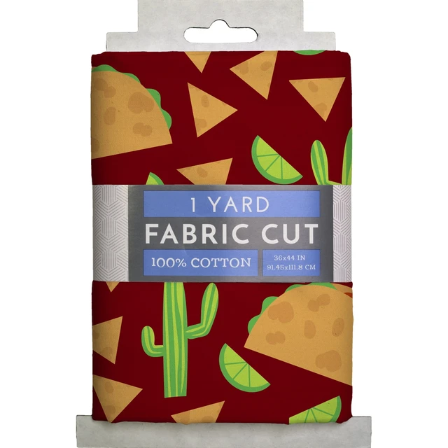 Alt view image 2 of 7 - David Textiles, Inc. 36" x 44" 100% Cotton Taco Toss Precut Sewing & Craft Fabric, Brown