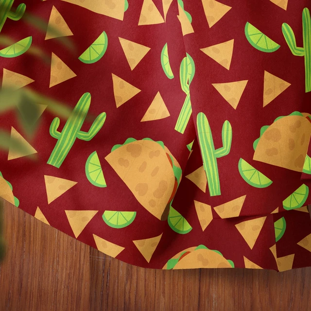 Alt view image 7 of 7 - David Textiles, Inc. 36" x 44" 100% Cotton Taco Toss Precut Sewing & Craft Fabric, Brown
