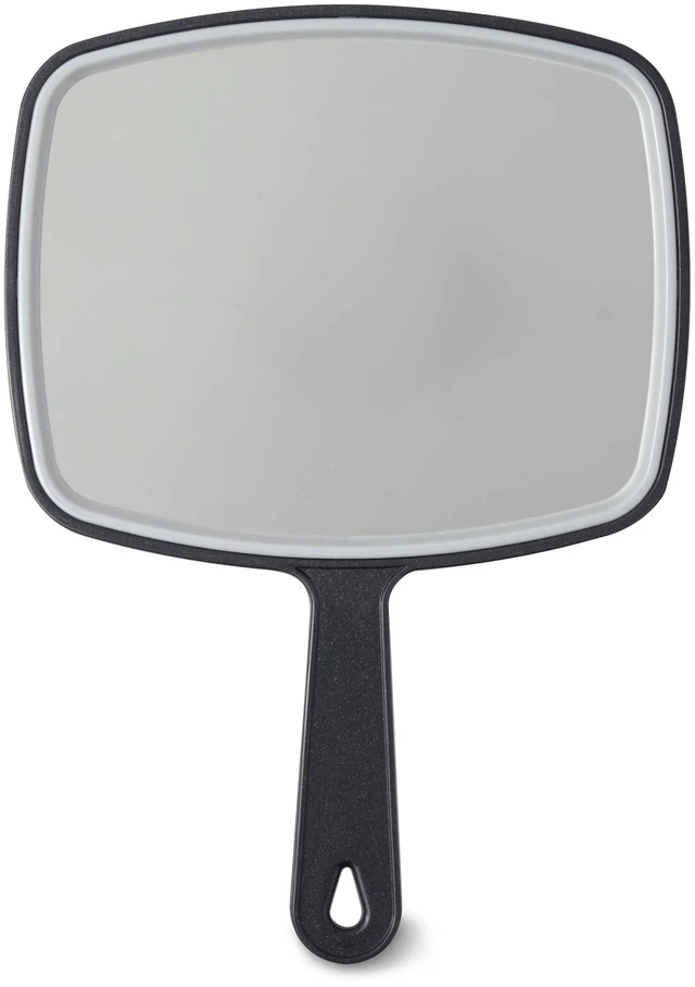 Main image of Equate Medium Hand Face Mirror, Black, Size 10.6" x 7.6" x 0.3", 1 Count