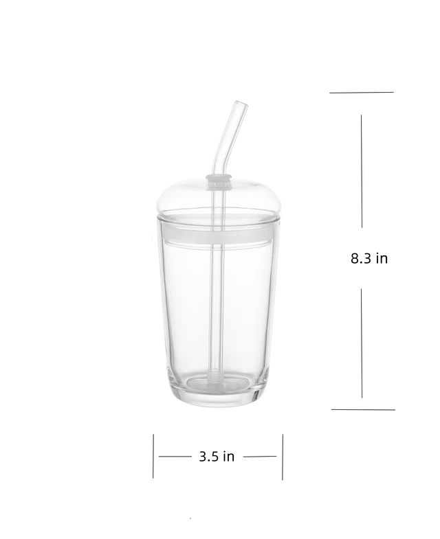 Alt view image 5 of 6 - Better Homes & Gardens 16 oz Clear Glass Tumbler with Dome Lid