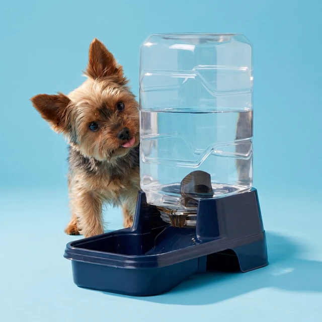 Alt view image 5 of 6 - Vibrant Life 2 lb Gravity Feeder for Extra Small Pets, Navy