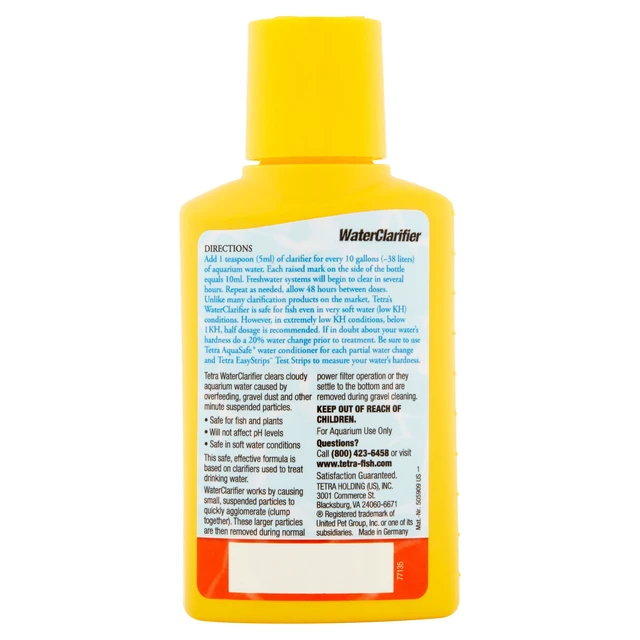 Alt view image 2 of 5 - Tetra Waterclarifier Aquarium Water Treatment, Clears Cloudy Aquarium Water, 3.38 oz.