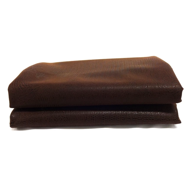 Alt view image 6 of 6 - Waverly Inspirations 52" Faux Leather Alligator Print Upholstery Home Decor Fabric By The Yard, Brown, Available In Multiple Colors