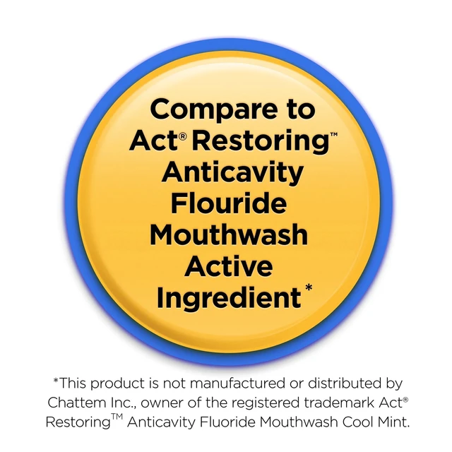 Alt view image 4 of 6 - Equate Restoring Anticavity Fluoride Mouthwash, Refreshing Mint, 1 L