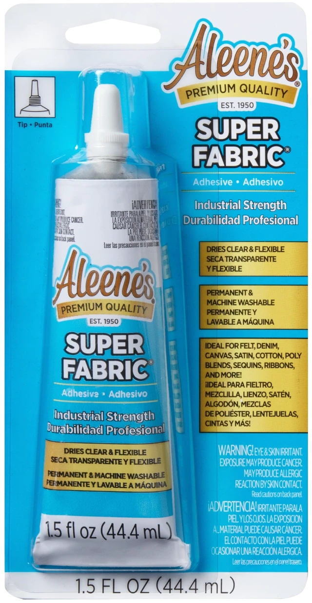 Main image of Aleene's Super Fabric Adhesive 1.5 fl oz, Fast Drying, Clear Permanent Fabric Adhesive
