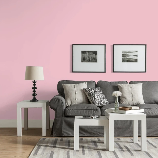 Alt view image 3 of 6 - Glidden Rose Melody Satin Interior Paint Color Sample, 1/2Pint