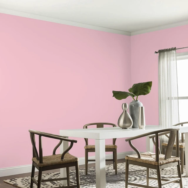 Alt view image 6 of 6 - Glidden Rose Melody Satin Interior Paint Color Sample, 1/2Pint