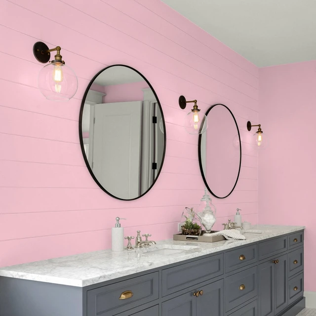 Alt view image 4 of 6 - Glidden Rose Melody Satin Interior Paint Color Sample, 1/2Pint